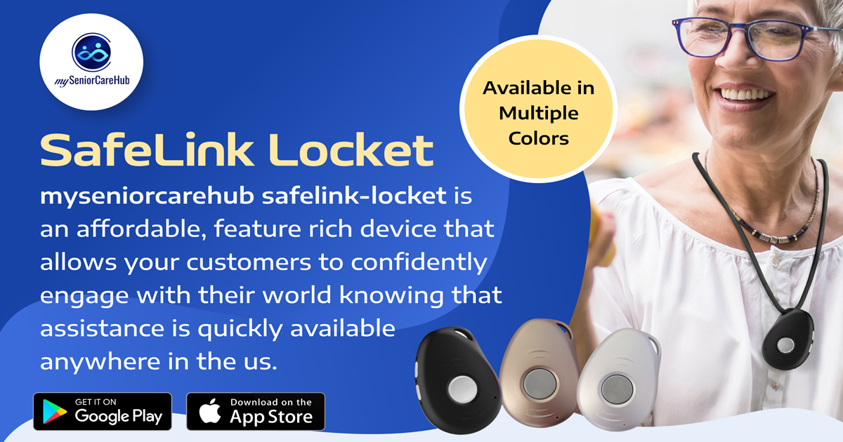 SafeLynk Smart Locket | Medical Alert Device with SOS & Fall Detection