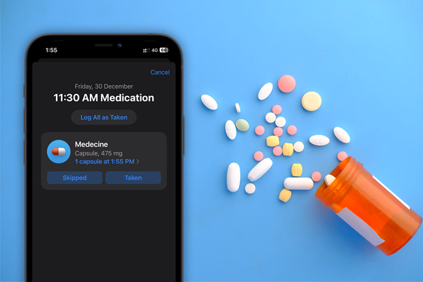 Pill reminder app for timely medication alerts.