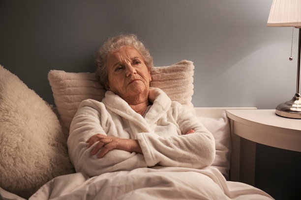 Sleep Problems In Seniors affecting rest and health.