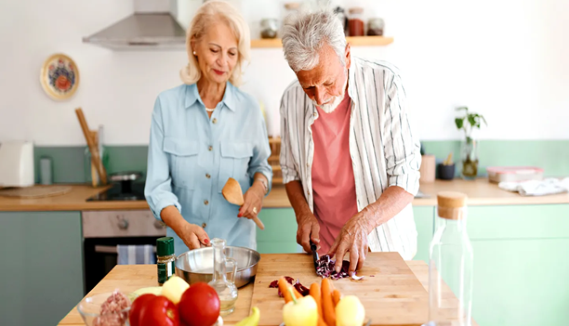 Nutrient intake supporting senior wellness.
