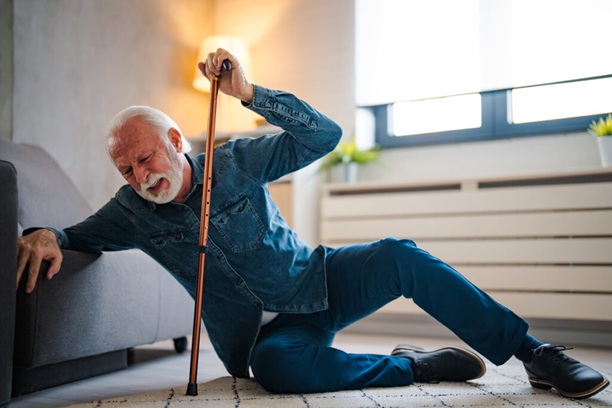 Fall detection feature protecting senior safety.
