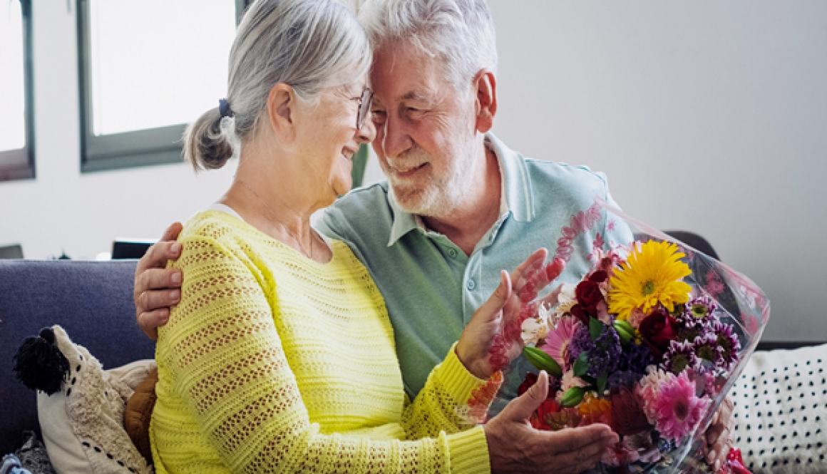 Seniors enjoying Valentine’s Day activities together.
