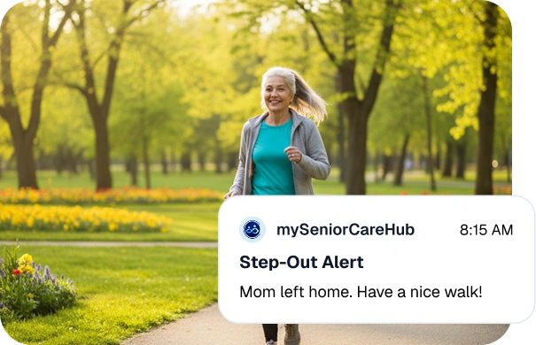 Senior on a morning walk in the park