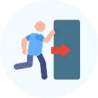 Stepping out alert icon
