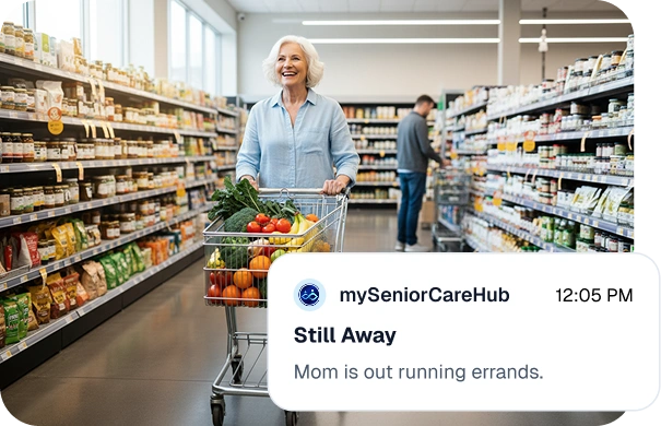 Senior grocery shopping