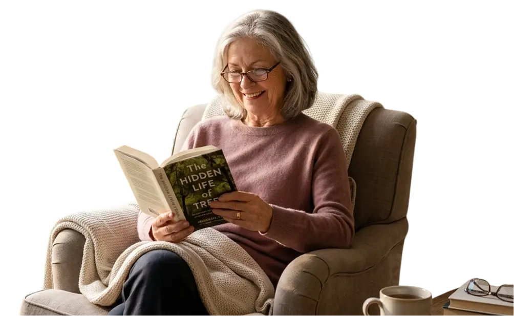 Senior enjoying independent living at home