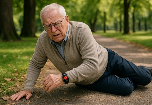 Medical alert smartwatch with simple and easy-to-use design