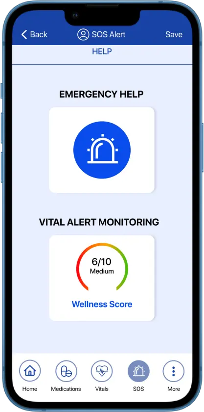 SOS Alerts For Vital Monitoring