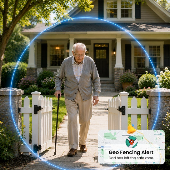 Geo-fencing alert feature