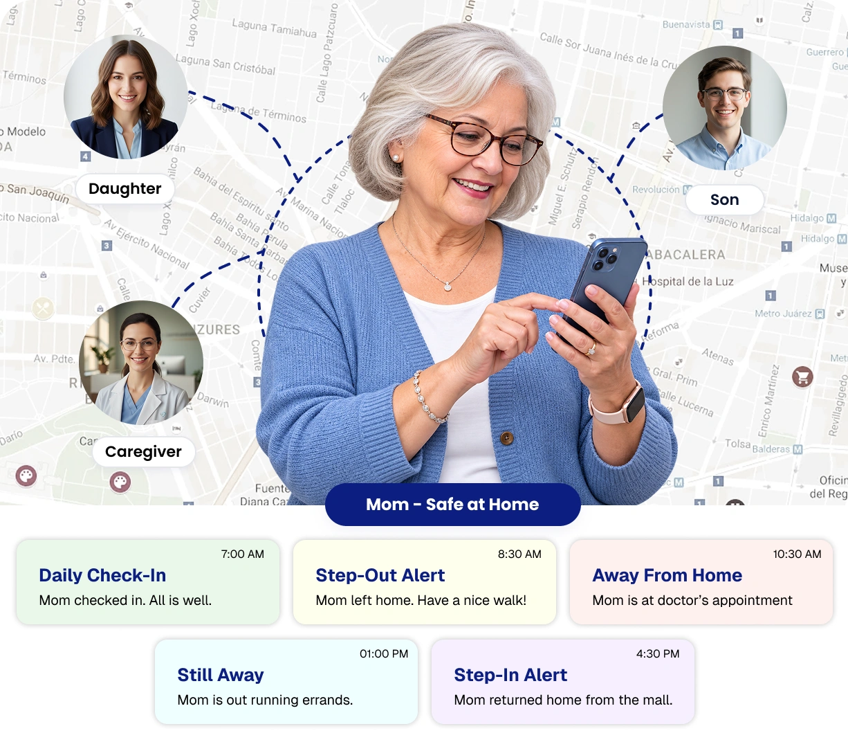 Family Safety App – live location tracking for families and seniors